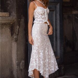 Elegant White Lace Set